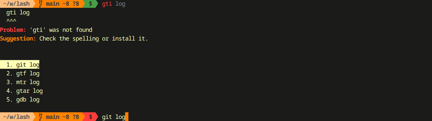 Typo correction in lash