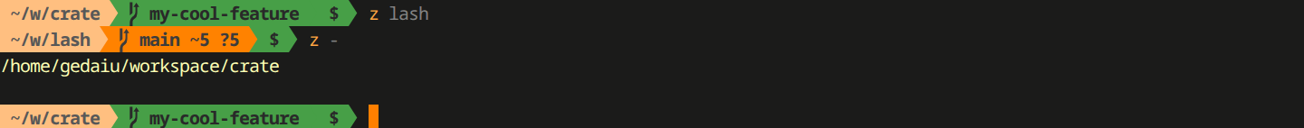 Directory jump result